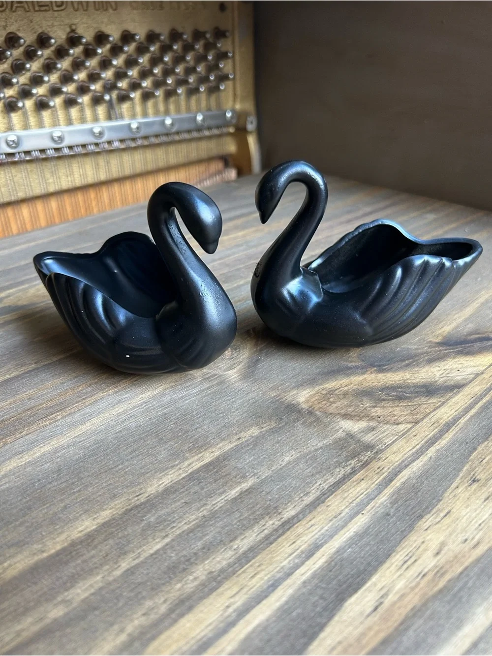Black Swan Decorative Dishes - Set of 2